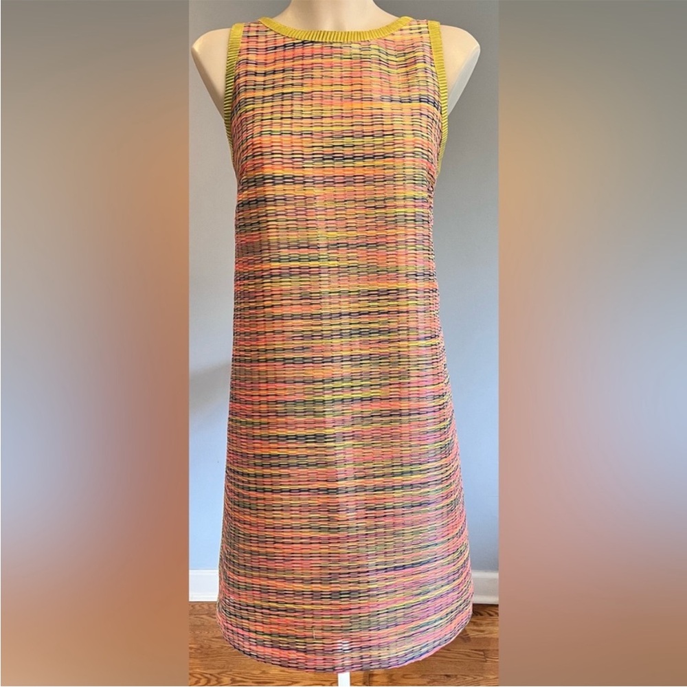 Alex Marie Pink and Orange Sheath Mini Dress